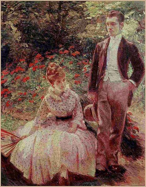 The Artist Son and Sister in the Garden at Sevres